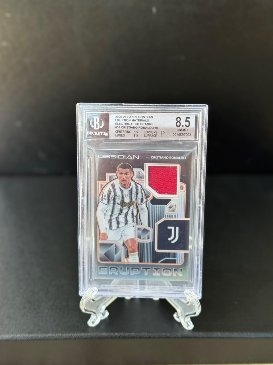 Cristiano Ronaldo 2020 Panini Obsidian Eruption Relics /50