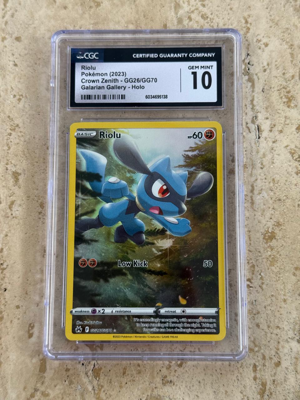 Riolu 2023 Pokemon Sword & Shield Crown Zanith Full Art