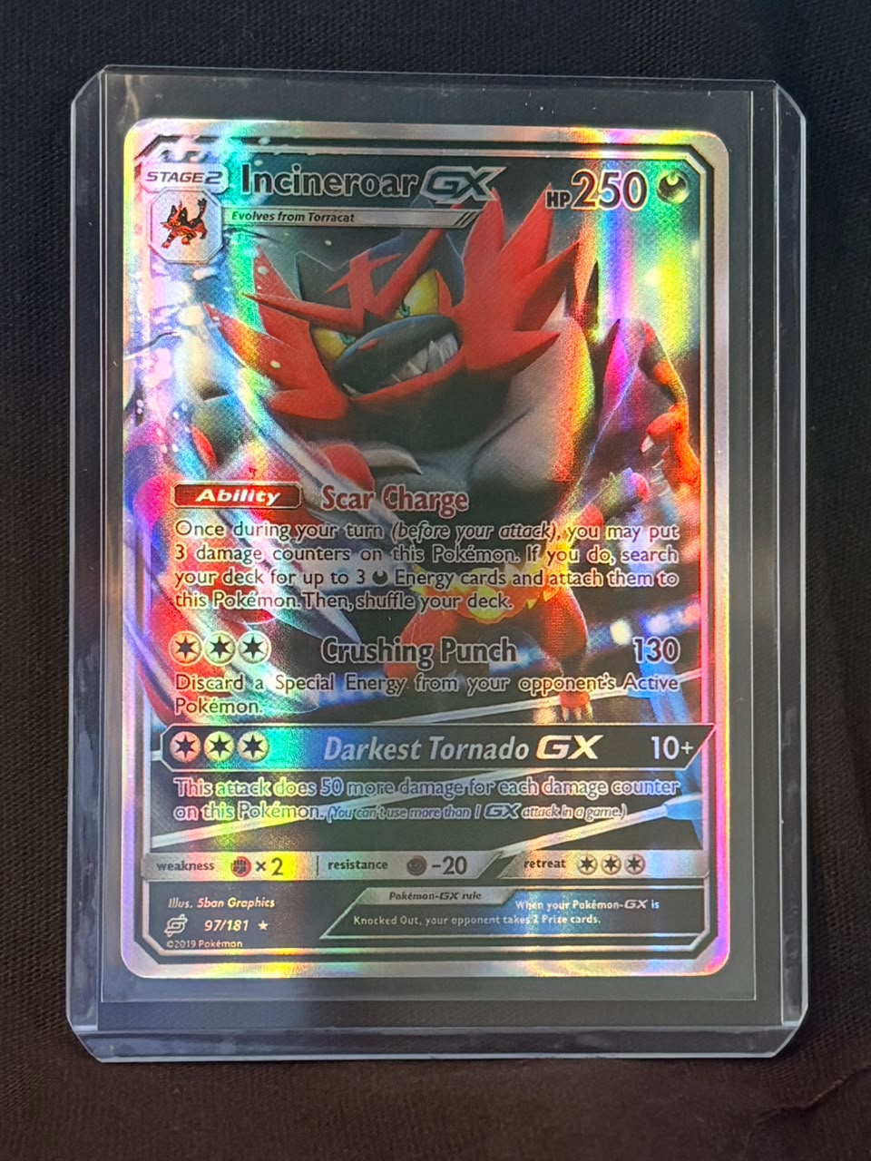 CARTA POKEMON Incineroar GX 97/181