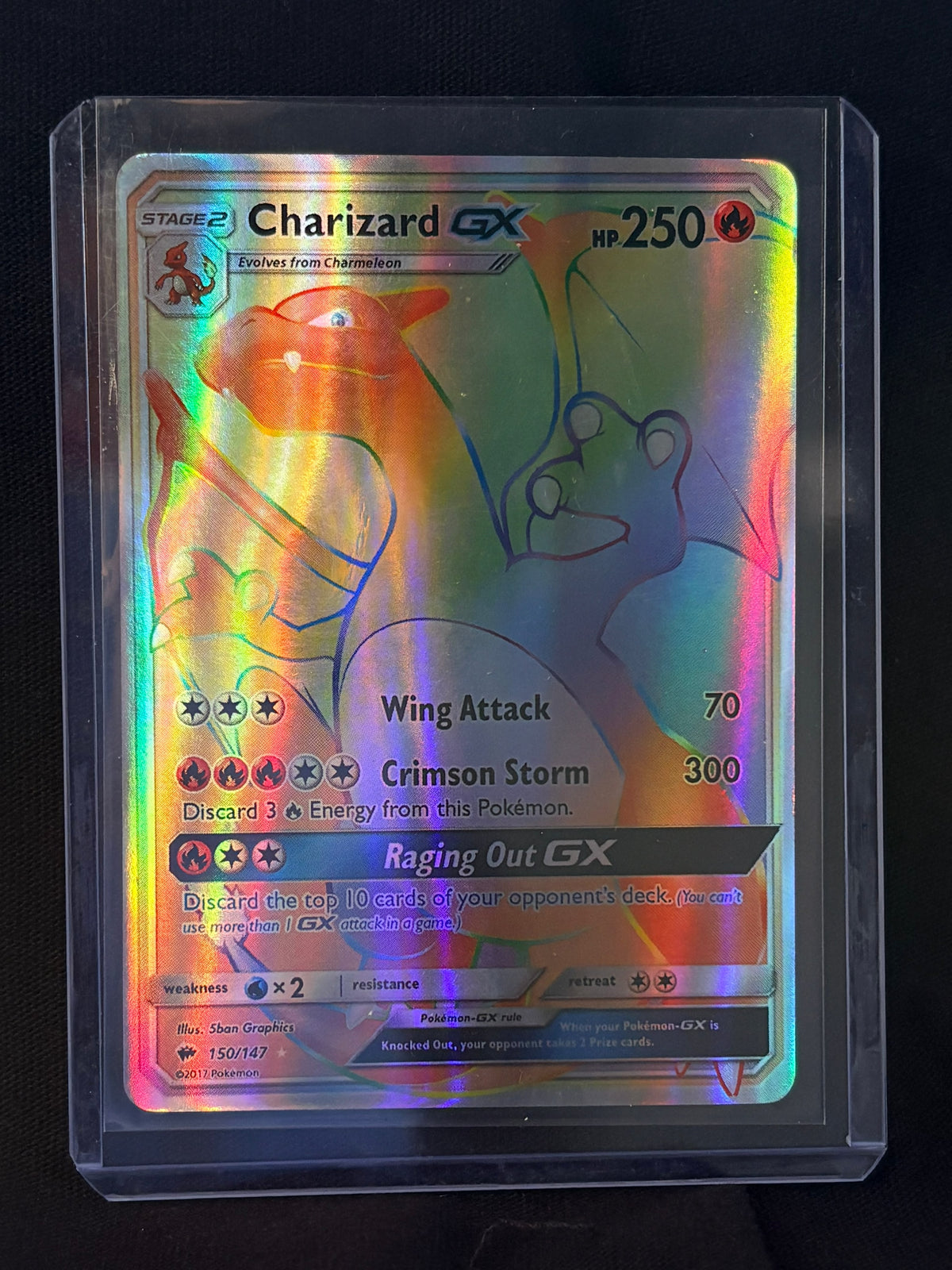 CARTA POKEMON Charizard GX 150/147