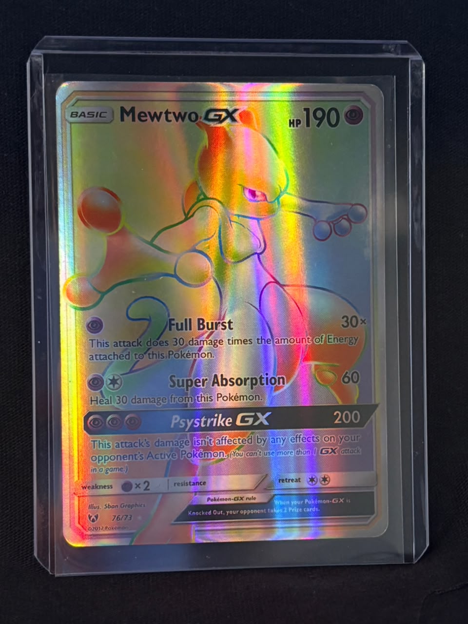 CARTA POKEMON Mewtwo GX 76/73 – Rainbow