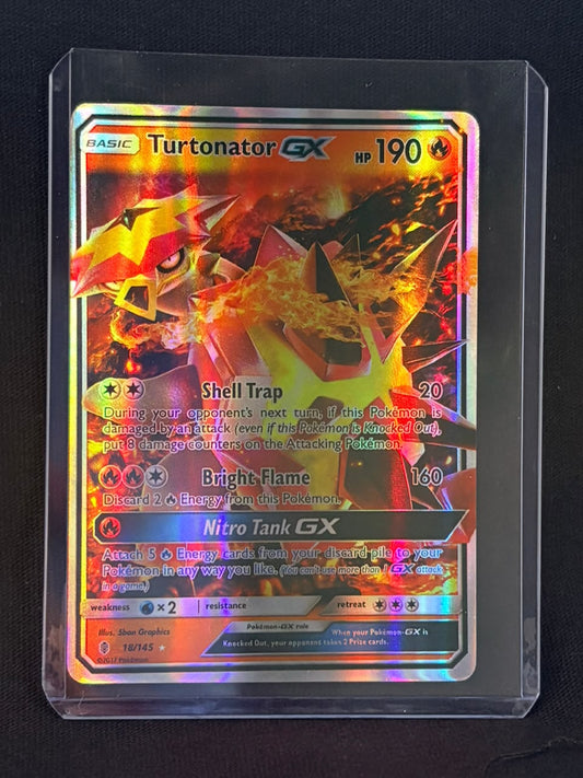 CARTA POKEMON Turtonator GX 18/145