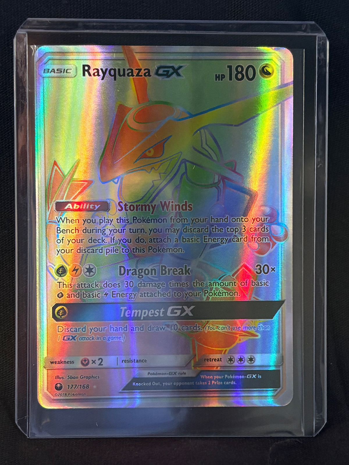 CARTA POKEMON Rayquaza GX 177/168 – Rainbow