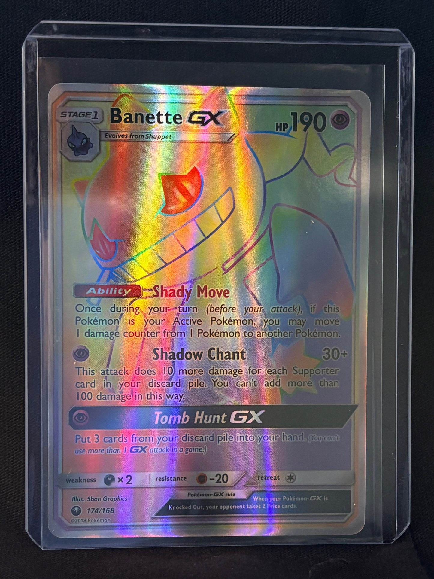 CARTA POKEMON Banette GX 174/168