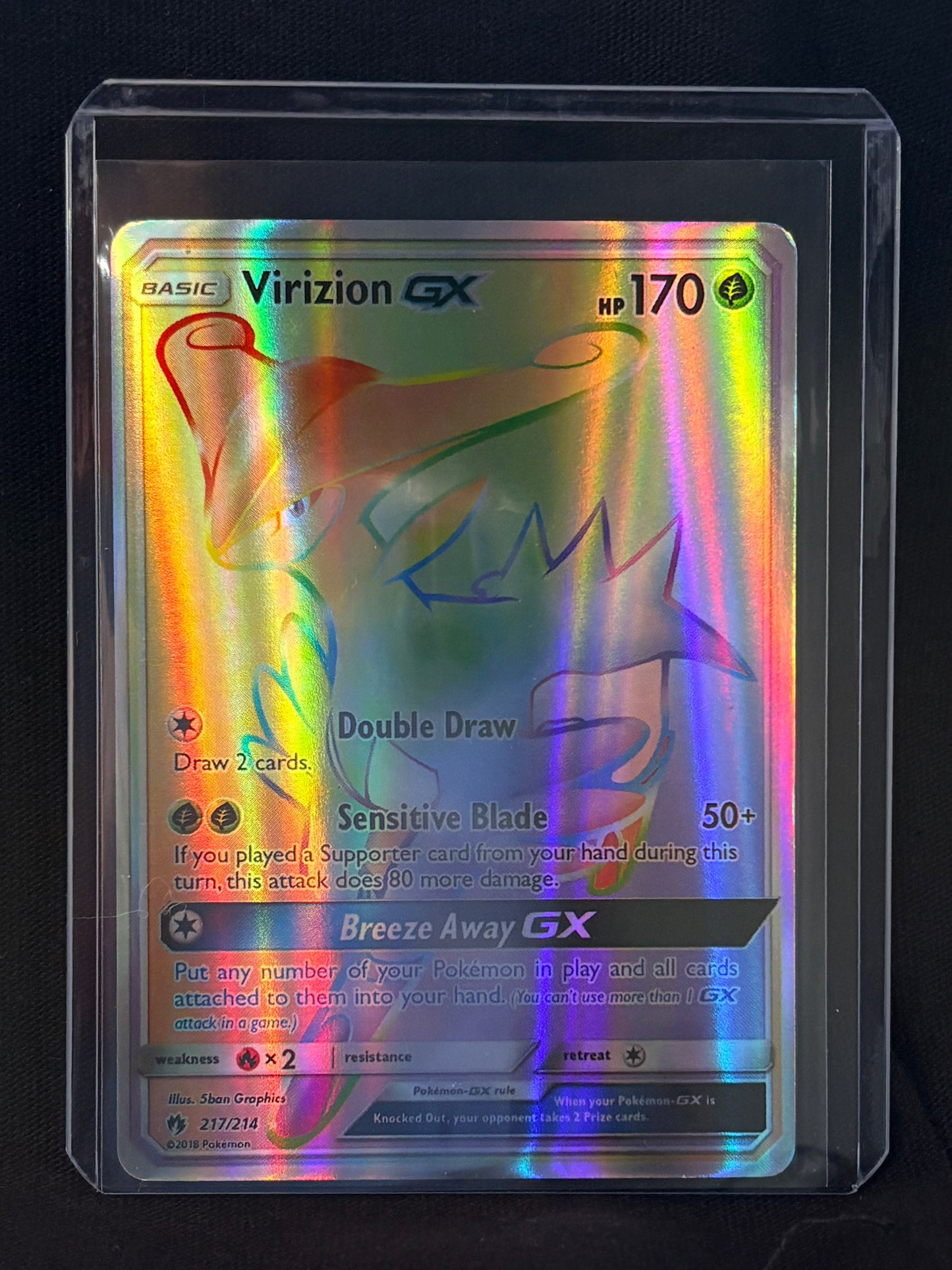 CARTA POKEMON Virizion GX 217/214