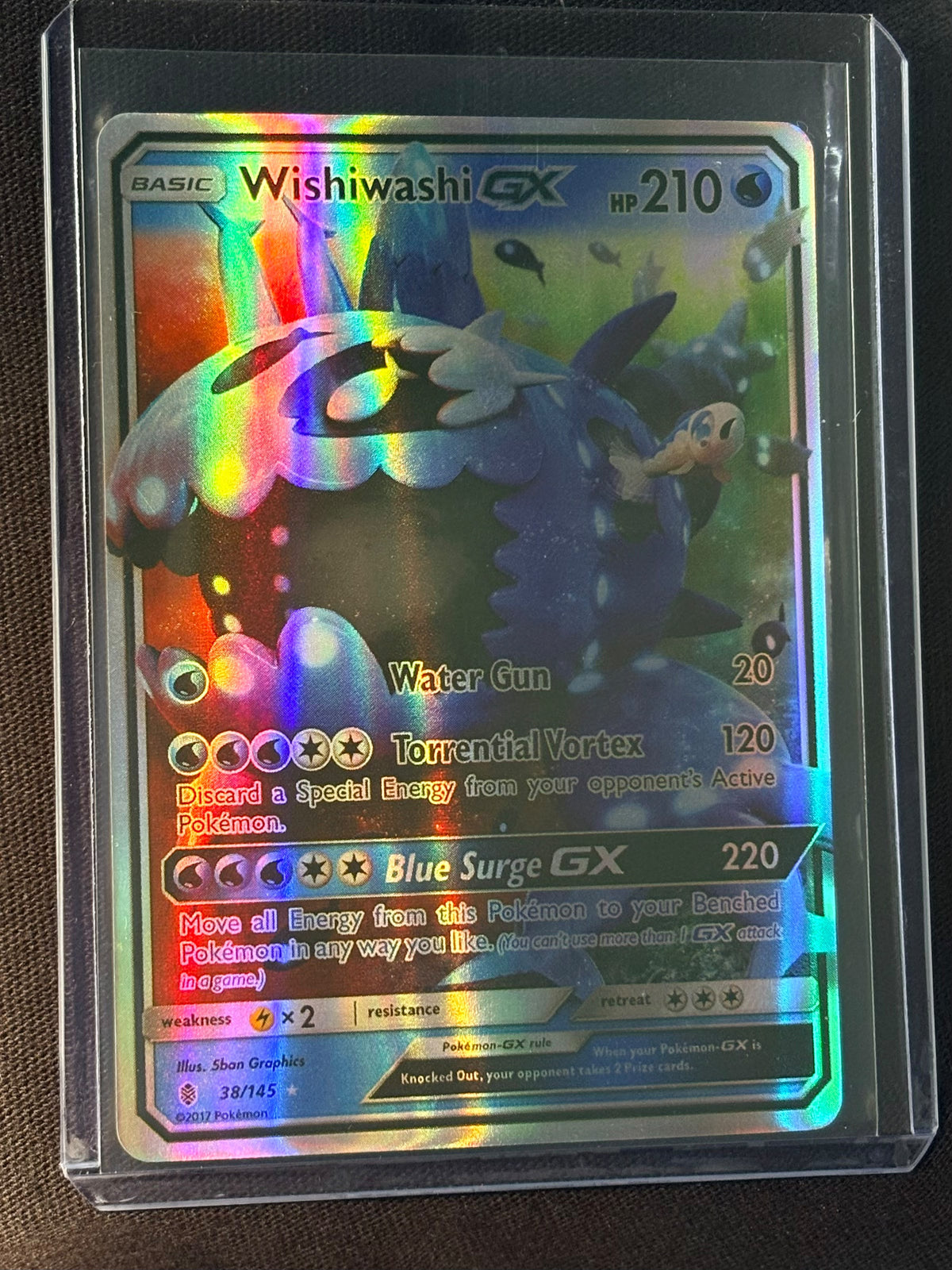 CARTA POKEMON Wishiwashi GX 38/145