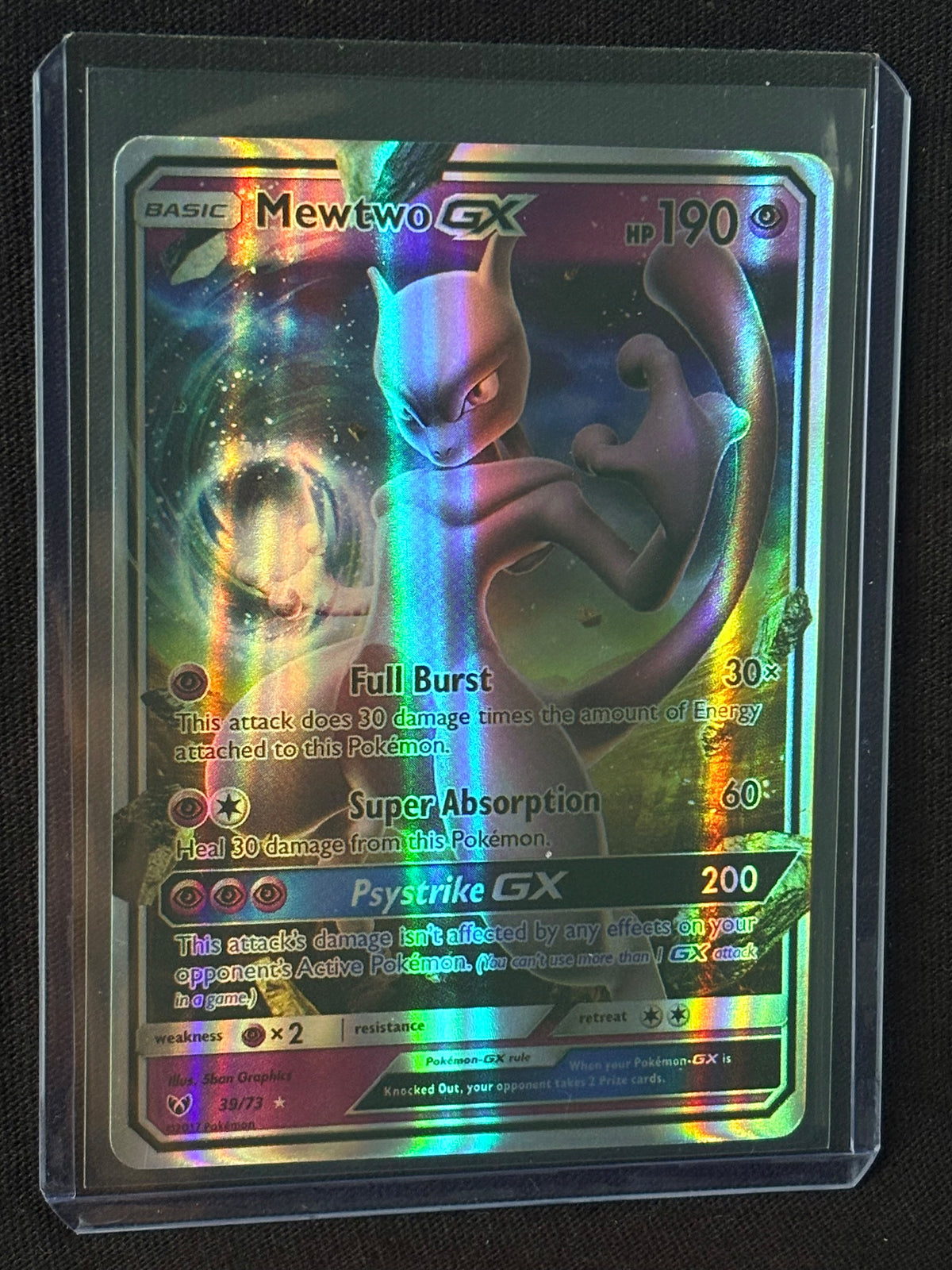 CARTA POKEMON Mewtwo GX 39/73