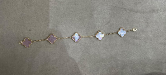 Bracelet Tipo Van Cleef & Arpels Vintage Alhambra Pink