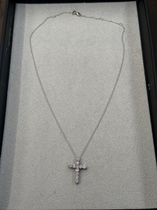 Collar y dije oro de 14K diamantes 1CT