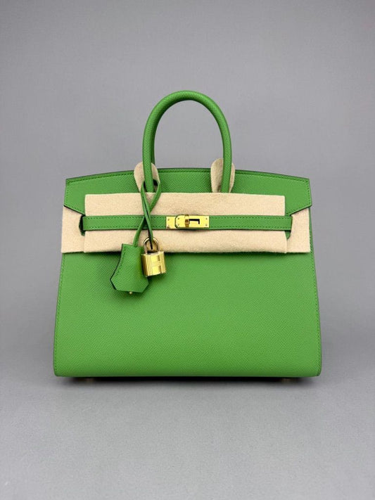 Hermes Birkin 25 Epsom Vert Yucca Gold Hardware