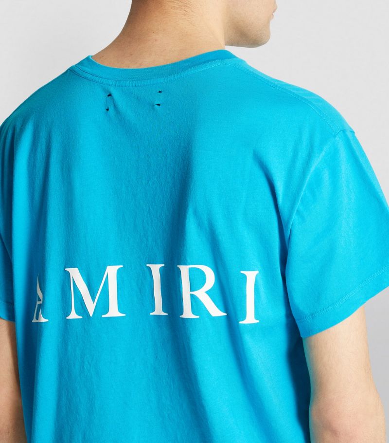 Amiri Sky Blue Small Logo T-Shirt