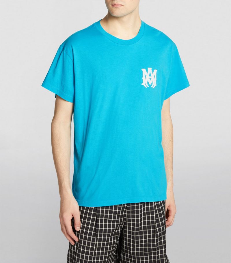 Amiri Sky Blue Small Logo T-Shirt