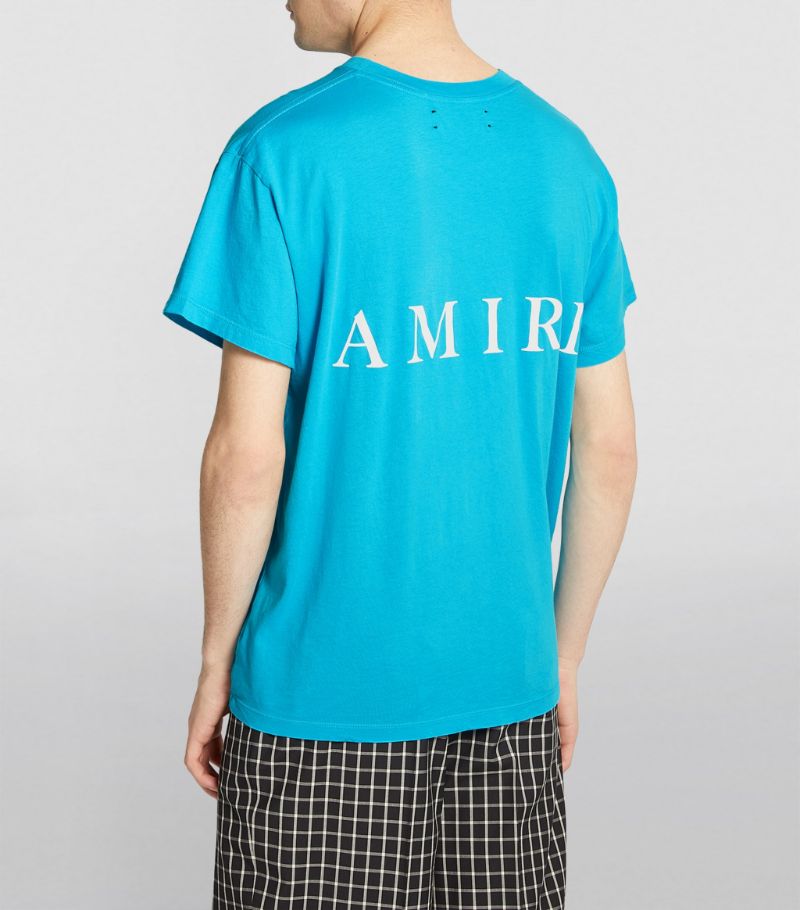 Amiri Sky Blue Small Logo T-Shirt