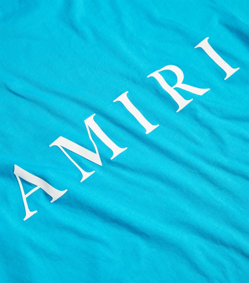 Amiri Sky Blue Small Logo T-Shirt