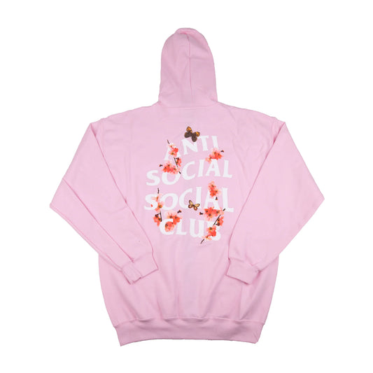 Anti Social Social Club Logo Hoodie Pink Butterfly