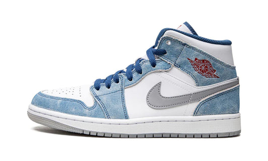Air Jordan 1 Mid French Blue Fire Red SEMINUEVO
