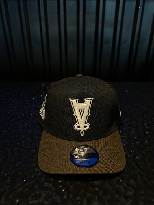 GORRA NEW ERA ANGELS REVERSE BLACK BROWN SNAPBACK
