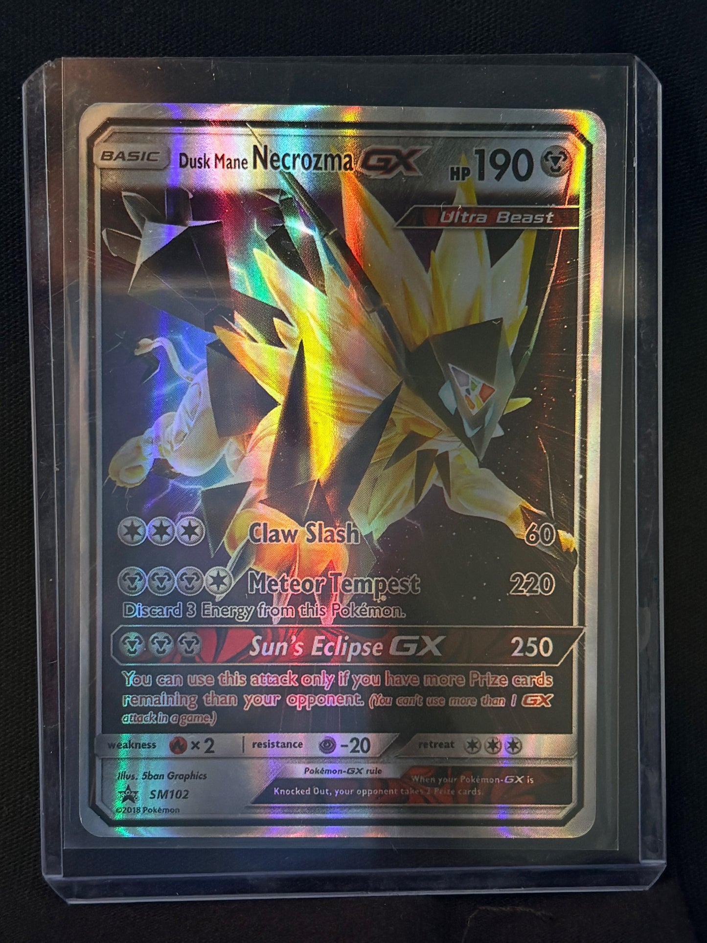 CARTA POKEMON Dusk Mane Necrozma GX SM102