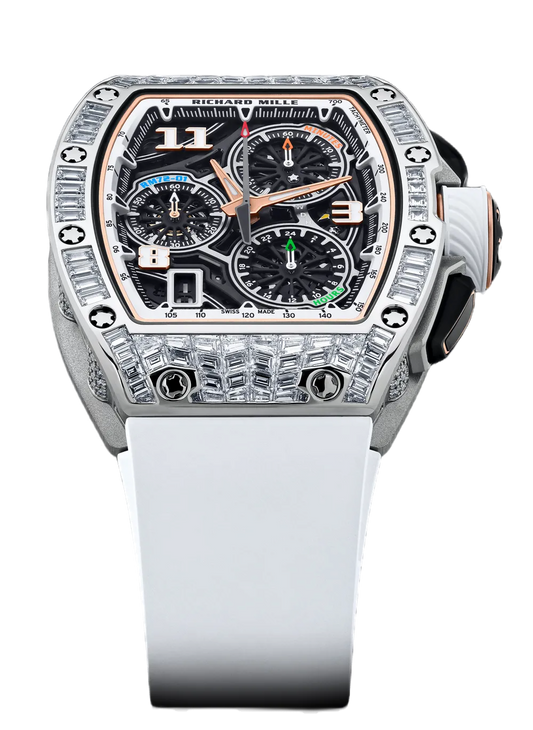 Richard Mille RM 72-01 Flyback Chronograph White Gold & Medium Set Diamonds