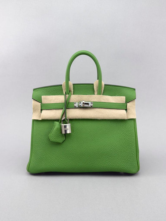 Hermes Birkin 25 Togo Vert Yucca Palladium Hardware