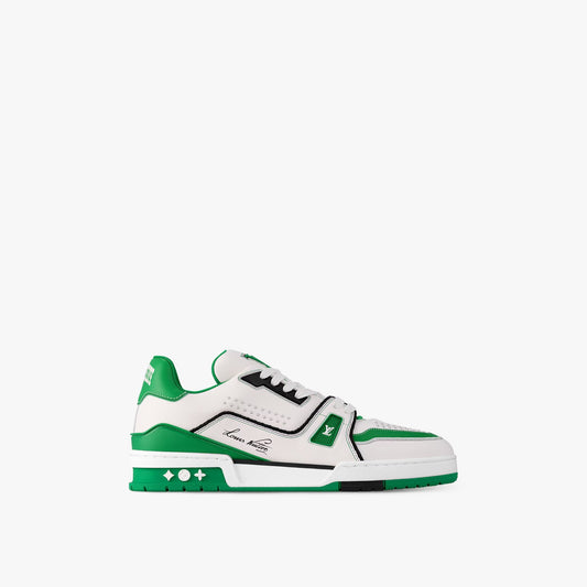 Louis Vuitton LV Trainer Green White Studs