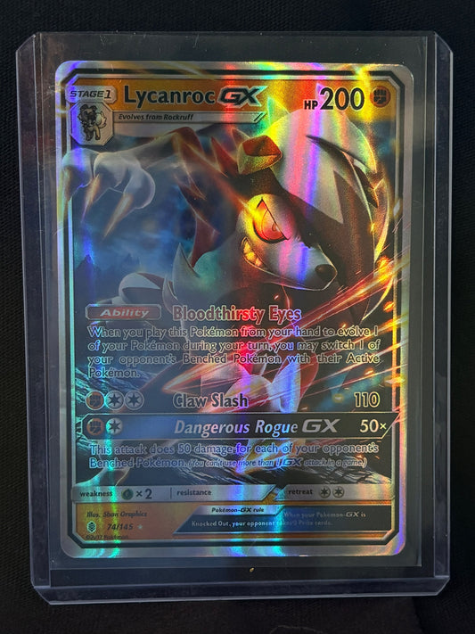 CARTA POKEMON Lycanroc GX 74/145