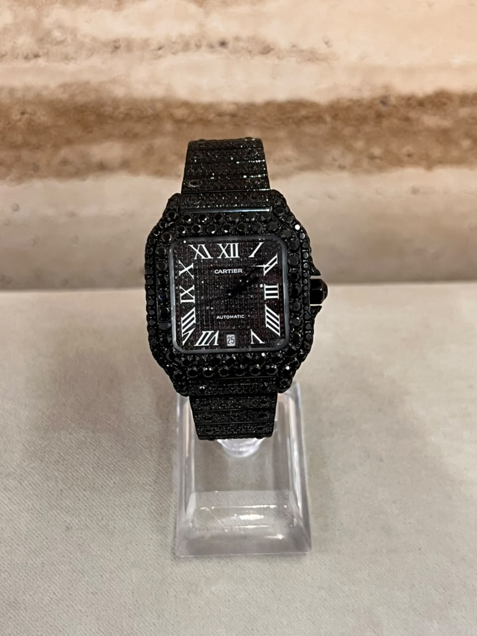 Cartier Santos Full Ice Black Talla L 2026 con caja