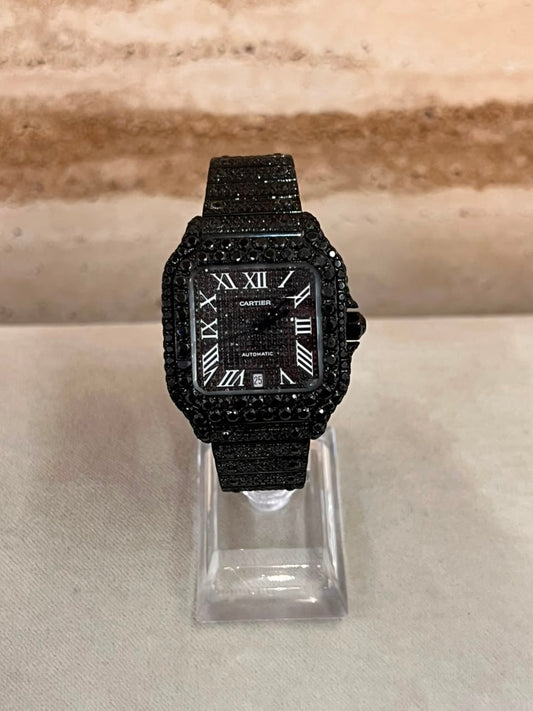 Cartier Santos Full Ice Black Talla L 2026 con caja