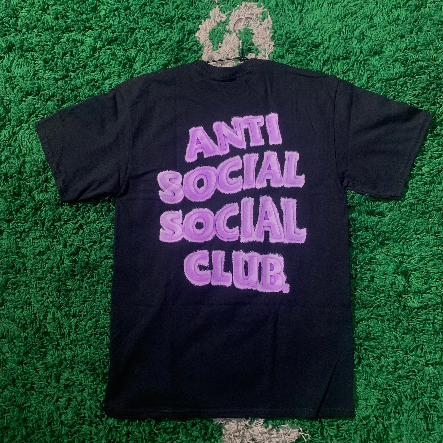 Anti Social Social Club T-shirt Black Purple Fluffy