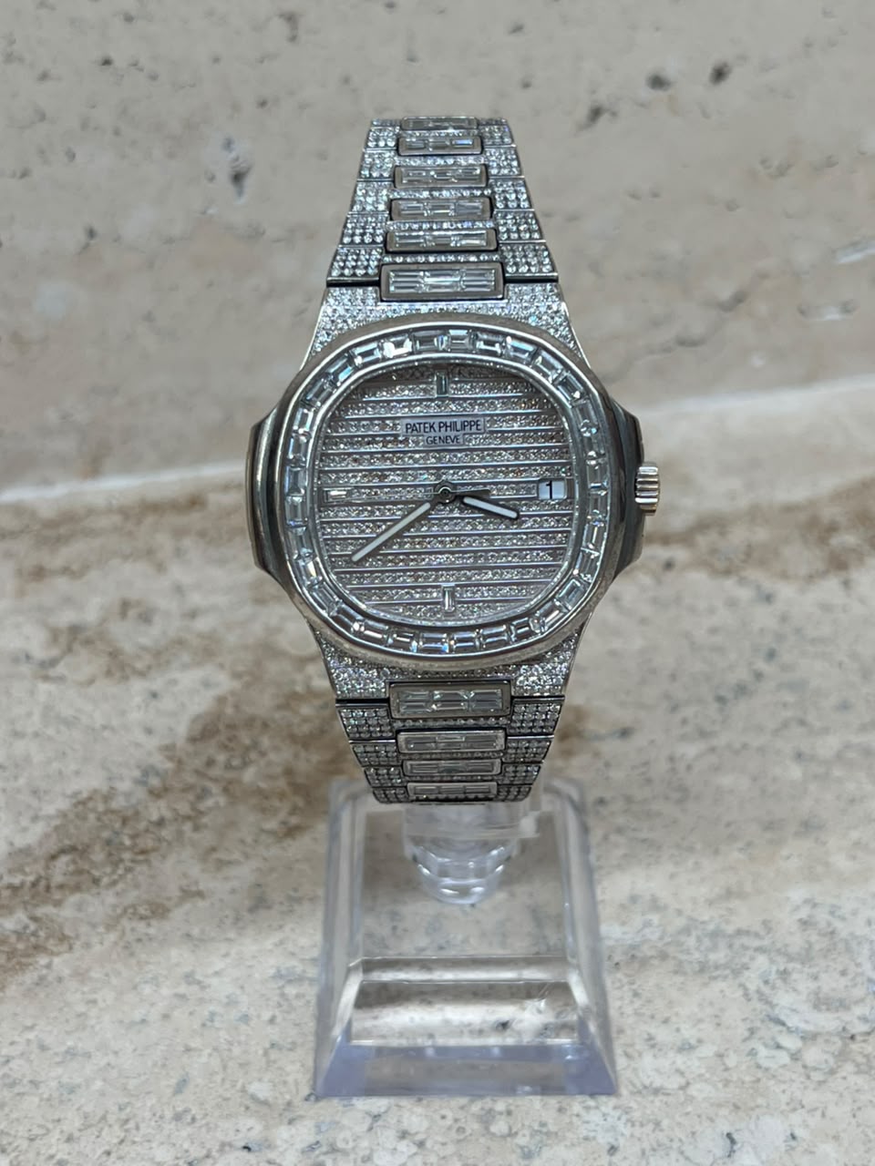 Patek Philippe Nautilus White Gold Full Ice 40mm