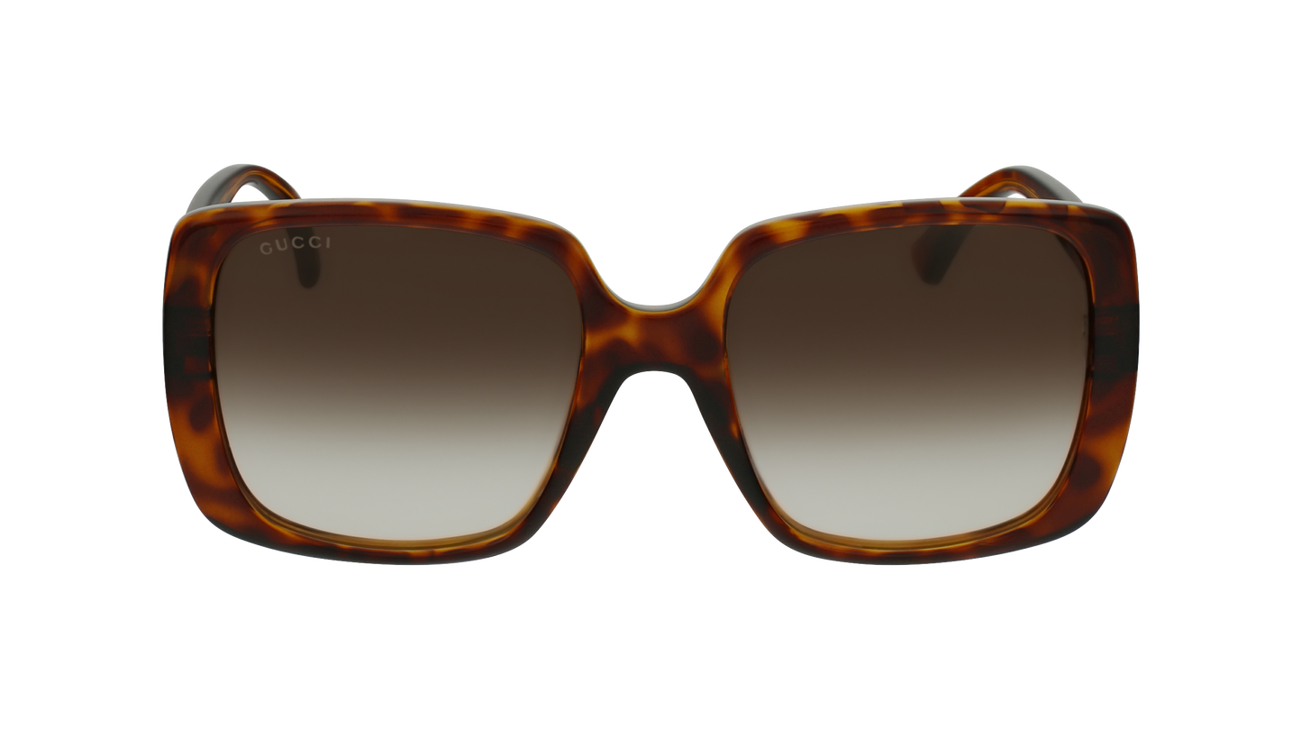 Gucci Havana Oversize Square Frame Brown