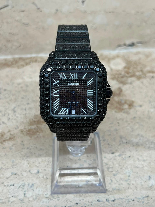 Cartier Santos Full Ice Big Diamond Dial Black Talla L 2026 con caja
