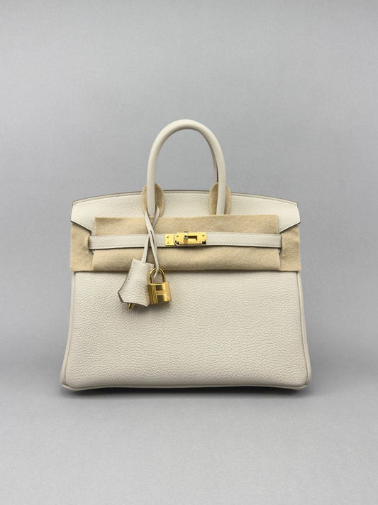 Hermes Birkin 25 Togo Craie Gold Hardware