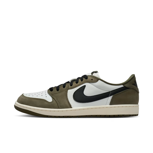 Air Jordan 1 Low OG Medium Olive and Summit White