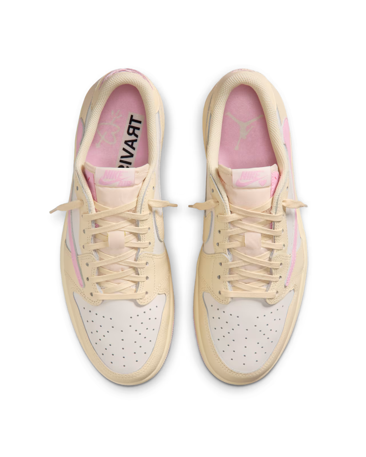Air Jordan 1 Low x Travis Scott Muslin and Shy Pink