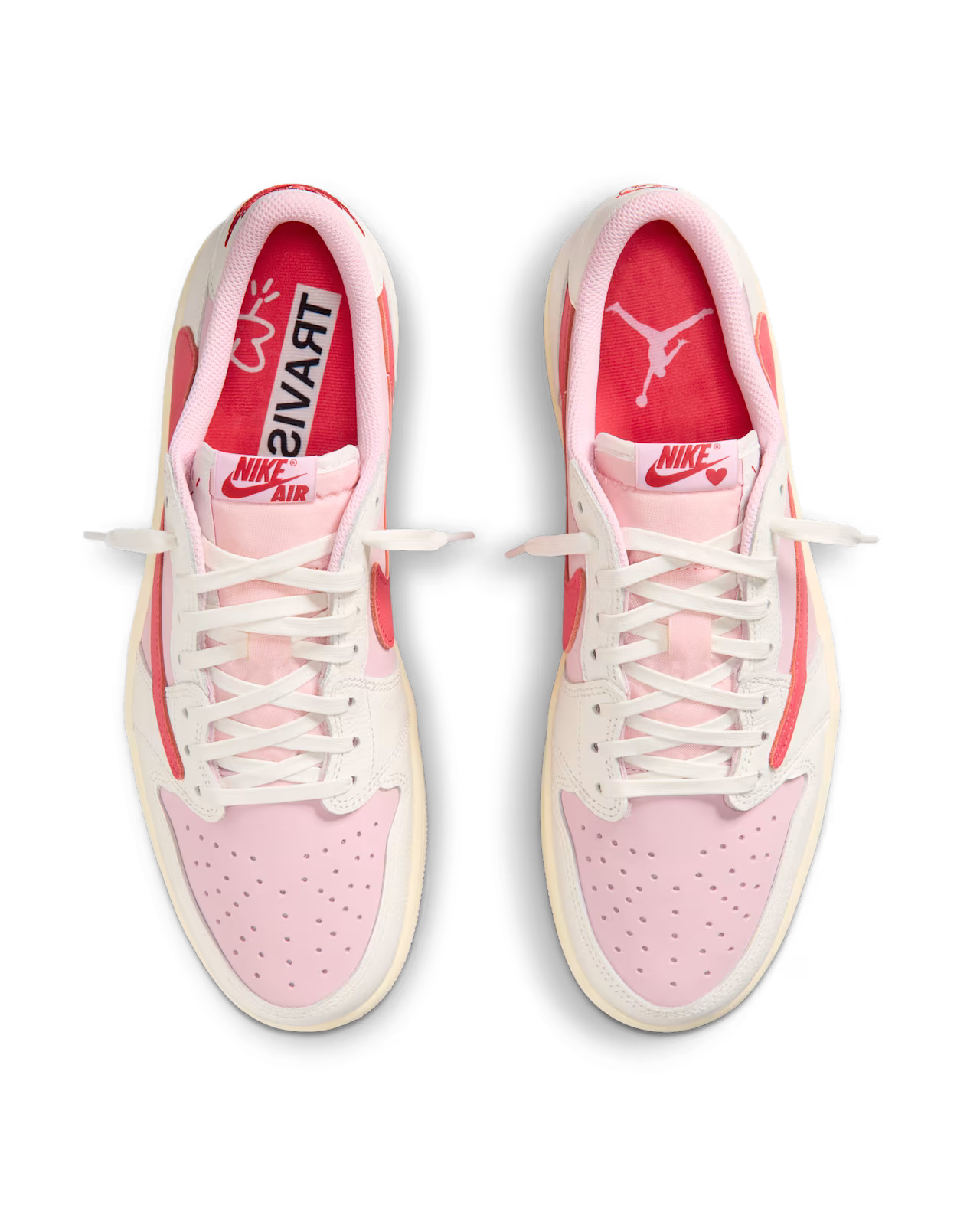 Air Jordan 1 Low x Travis Scott Shy Pink and Tropical Pink