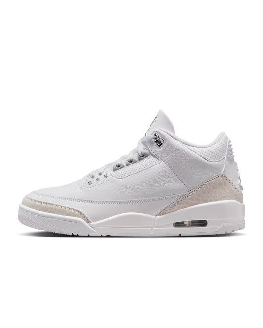 Air Jordan 3 White and Silver
