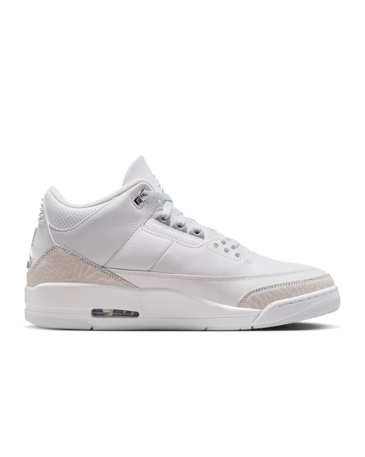 Air Jordan 3 White and Silver