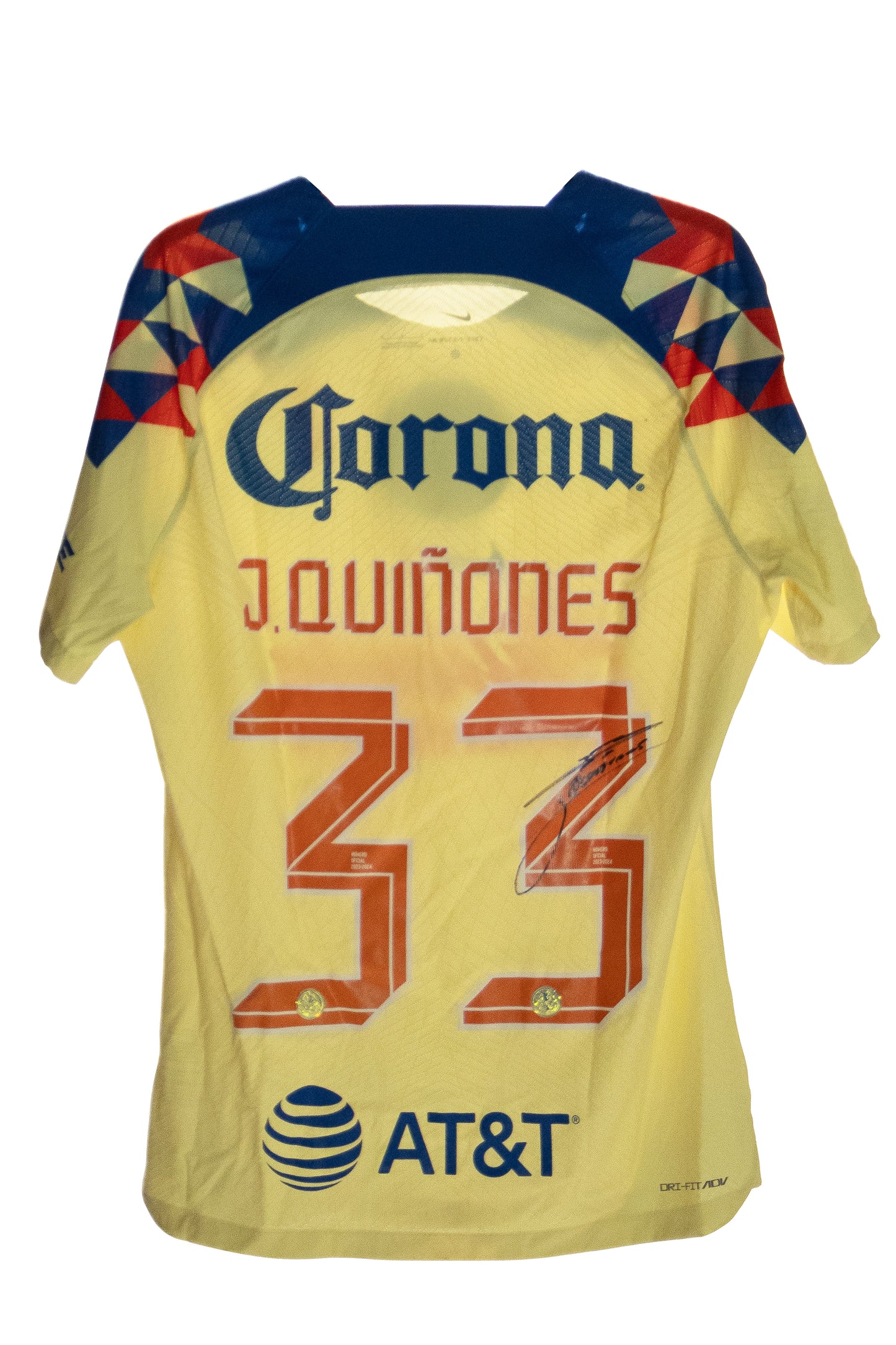 ersey de Julián Quiñones - Club América - Versión Utilería Firmada - Temporada 2023/2024 (Liguilla Clausura 2024 vs Chivas)