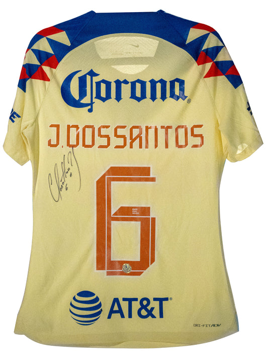 Jersey de Jonathan dos Santos - Club América - Versión Utilería Firmada - Temporada 2023/2024 (Final del Clausura 2024 vs Cruz Azul)