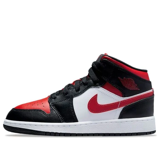 Air Jordan 1 Mid Black Fire Red (PS)