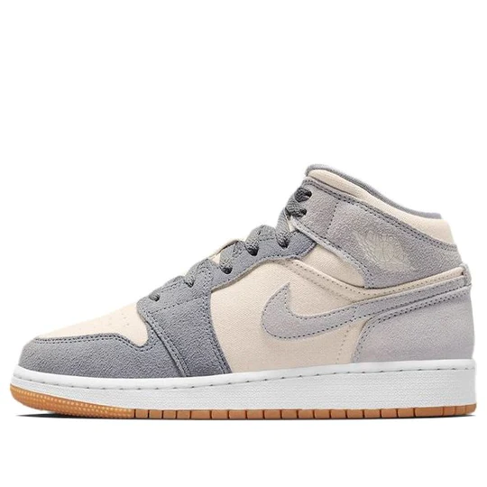 Air Jordan 1 Mid SE Coconut Milk Particle Grey (GS)