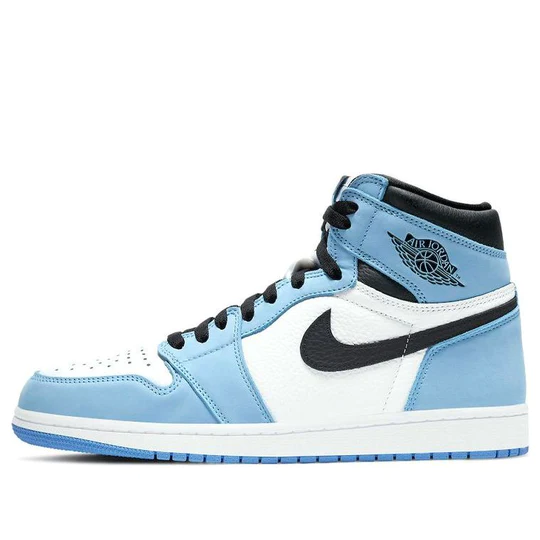 Air Jordan 1 Retro High White University Blue Black NO BOX