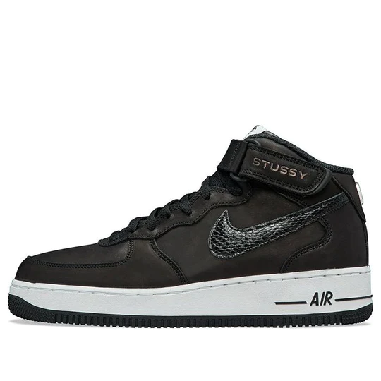 Air Force 1 Mid Stussy Black White