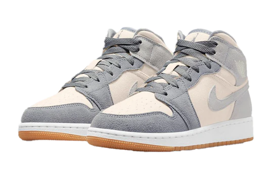 Air Jordan 1 Mid SE Coconut Milk Particle Grey (GS)