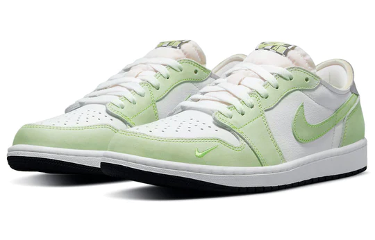 Air Jordan 1 Retro Low White Ghost Green Black DROP SHOP