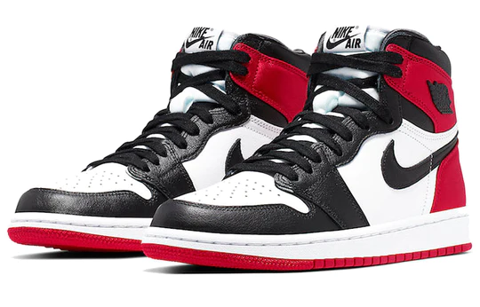 Nike jordan satin black toe on sale