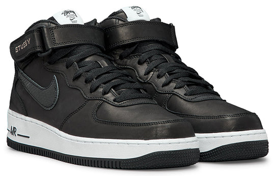 Air Force 1 Mid Stussy Black White