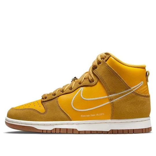 dunk high first use university gold