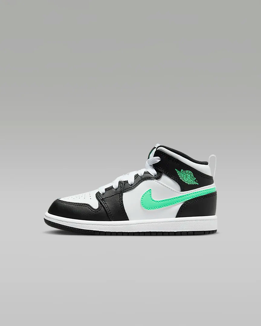 Air Jordan 1 Mid Green Glow (PS)